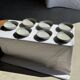 Set of 7 handmade grey glazed ceramic deep plates D18.5 H5.