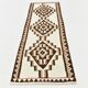 Tapis kilim vintage marron & beige