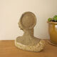 Woman bust in stone and enamel
