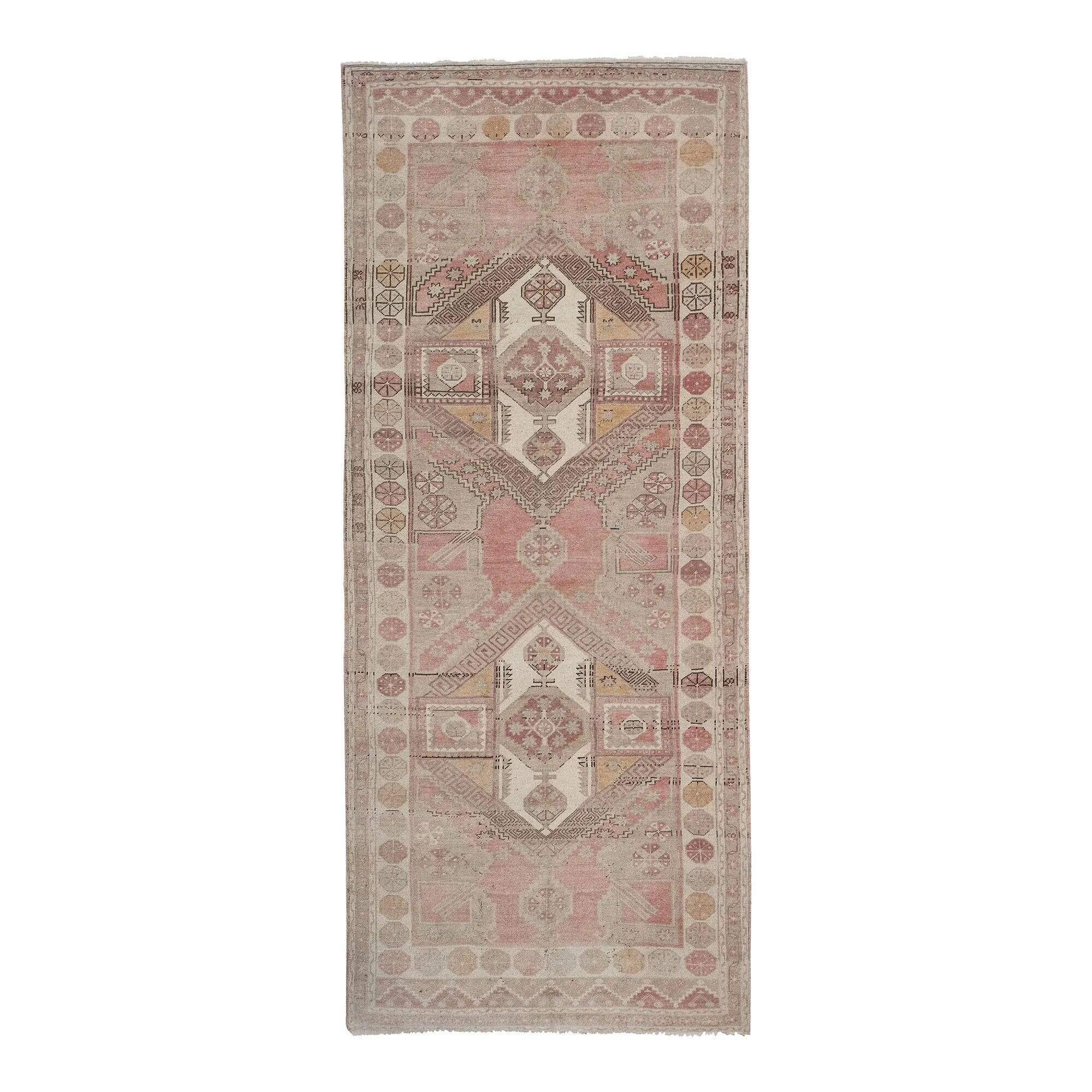 Vintage Turkish hallway rug 157x370 cm