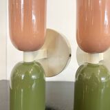 Pair of double lighting wall lights