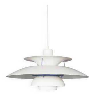 Lampe à Suspension PH5 Vintage Blanche par Poul Henningsen pour Louis Poulsen, 1960s