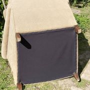 Pair of vintage ribbed velvet armchairs
