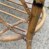 Porte manteau en rotin vintage 1970