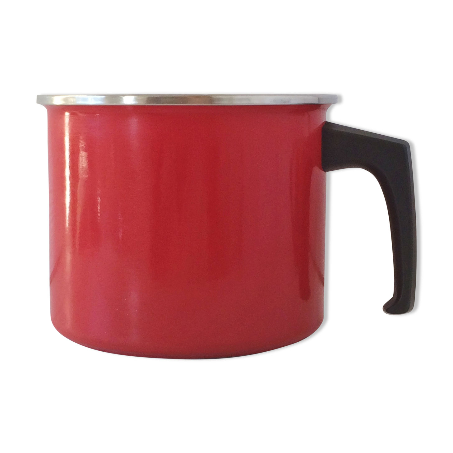 Milk pot - 17 vintage enamelled steel 60/70