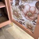 Terracotta painted wooden sideboard