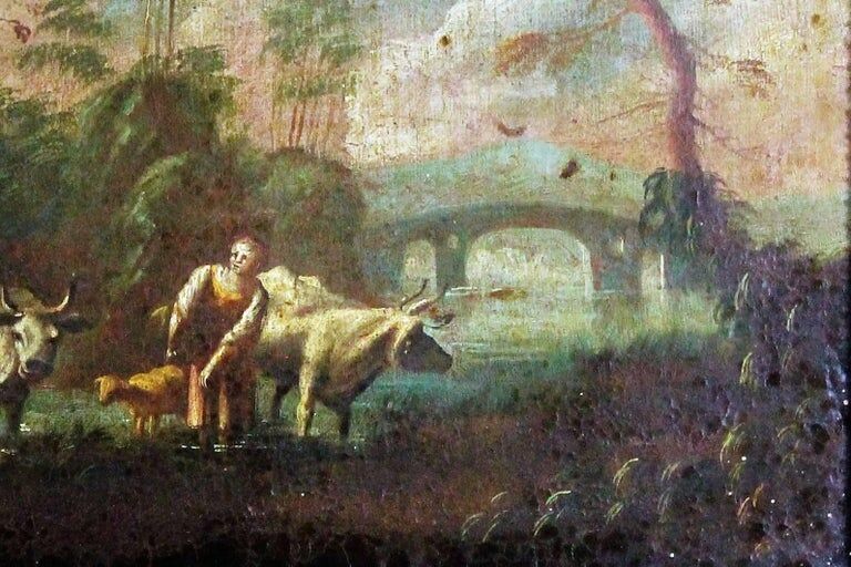 Flemish School, "Landscape of the Countryside", oil on canvas, seventeenth century