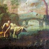 Flemish School, "Landscape of the Countryside", oil on canvas, seventeenth century