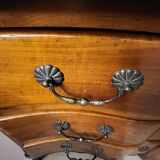 Louis XV style crossbow commode in solid walnut