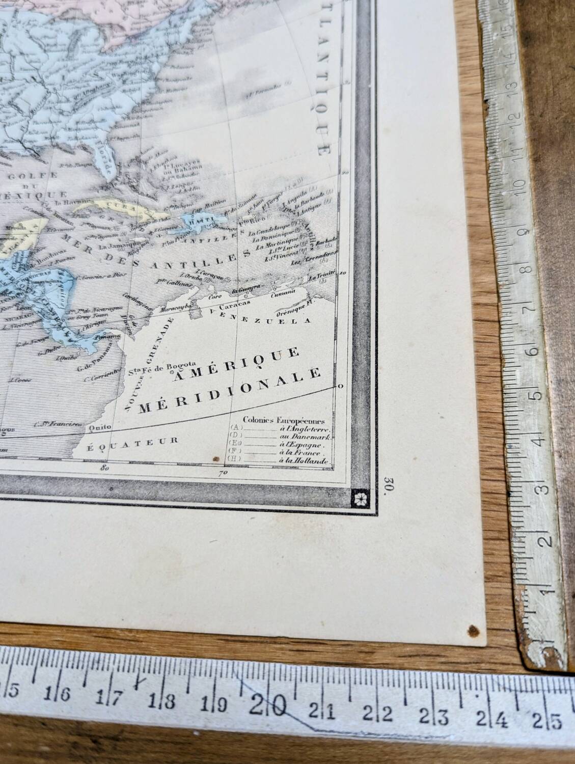 North America, old map, printed in 1852.