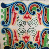 Table lounge - 4 ethnic vintage children's chairs