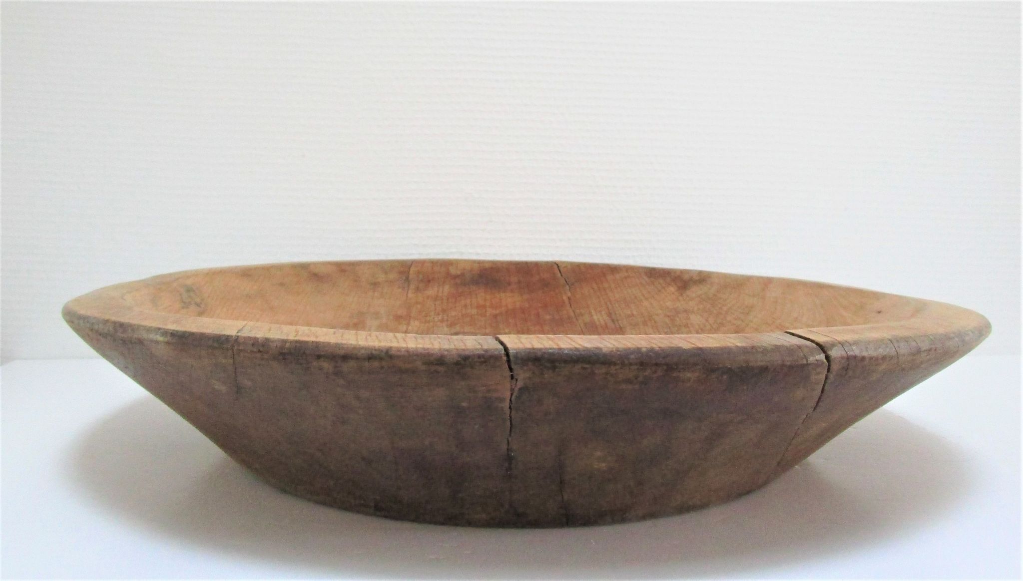 Plat bois massif patiné art populaire vintage