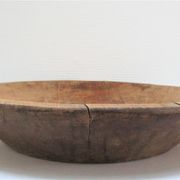 Plat bois massif patiné art populaire vintage