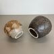 Set of 2 Multi-Color Fat Lava Op Art Pottery Vase Made Bay Ceramics, Germany