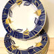 Blue ceramic plates