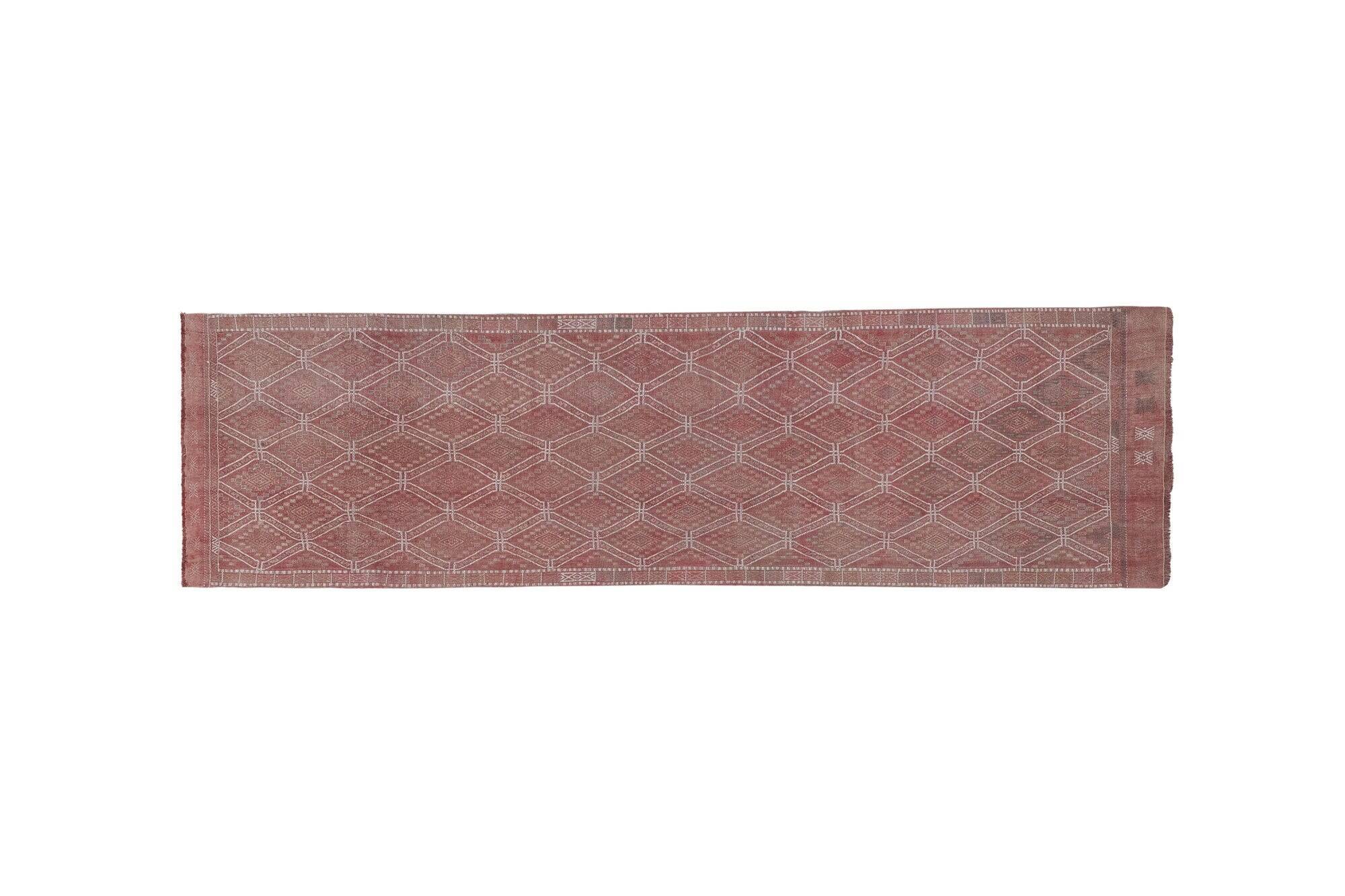 Vintage Turkish hallway rug 85x293 cm