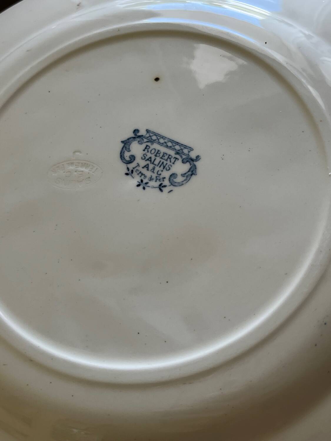 Antique earthenware serving dishes from Salins - Terre de fer