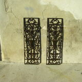 Pair of wrought iron door grilles from Dammarie