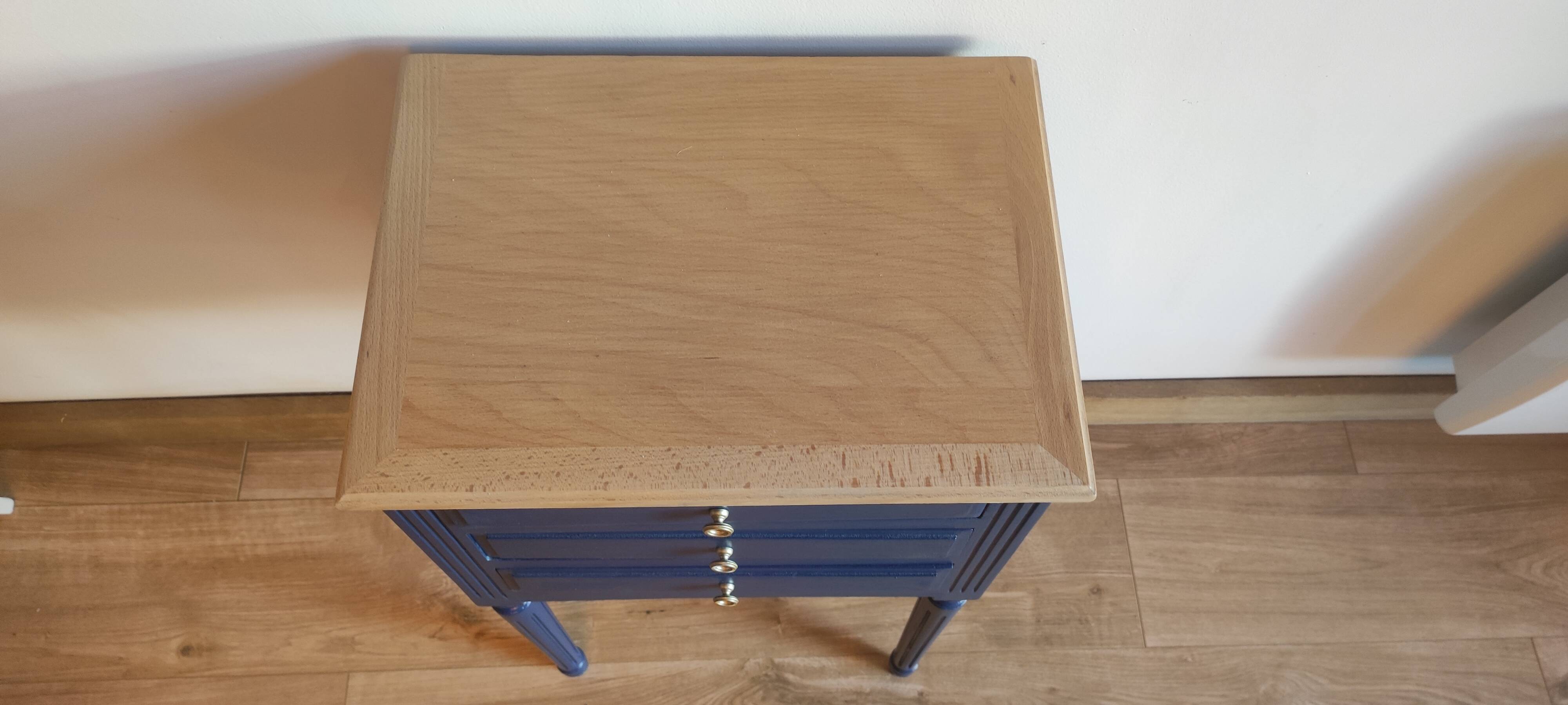 Table de chevet vintage luna — pièce unique