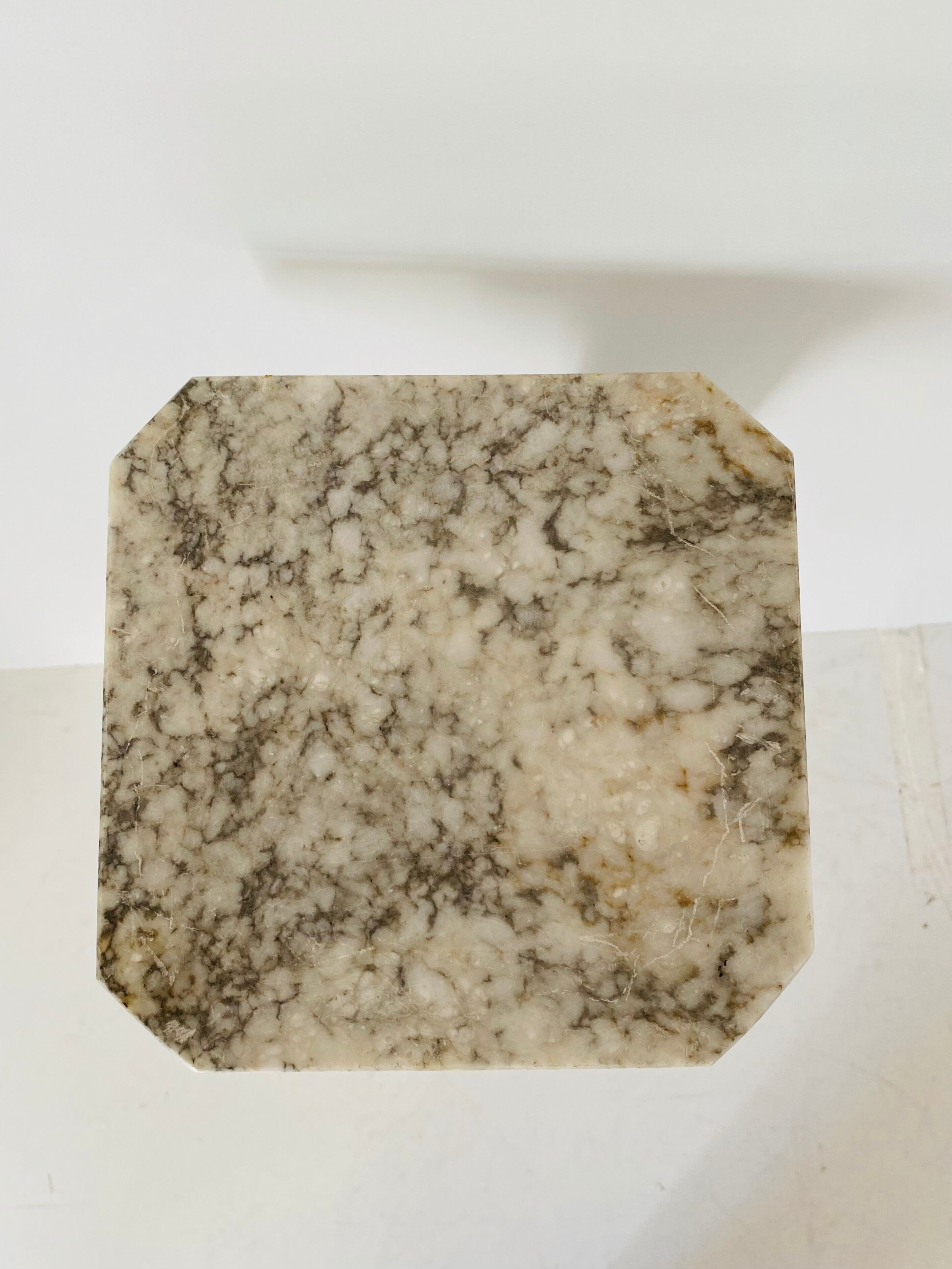 1940s Carrara marble pedestal