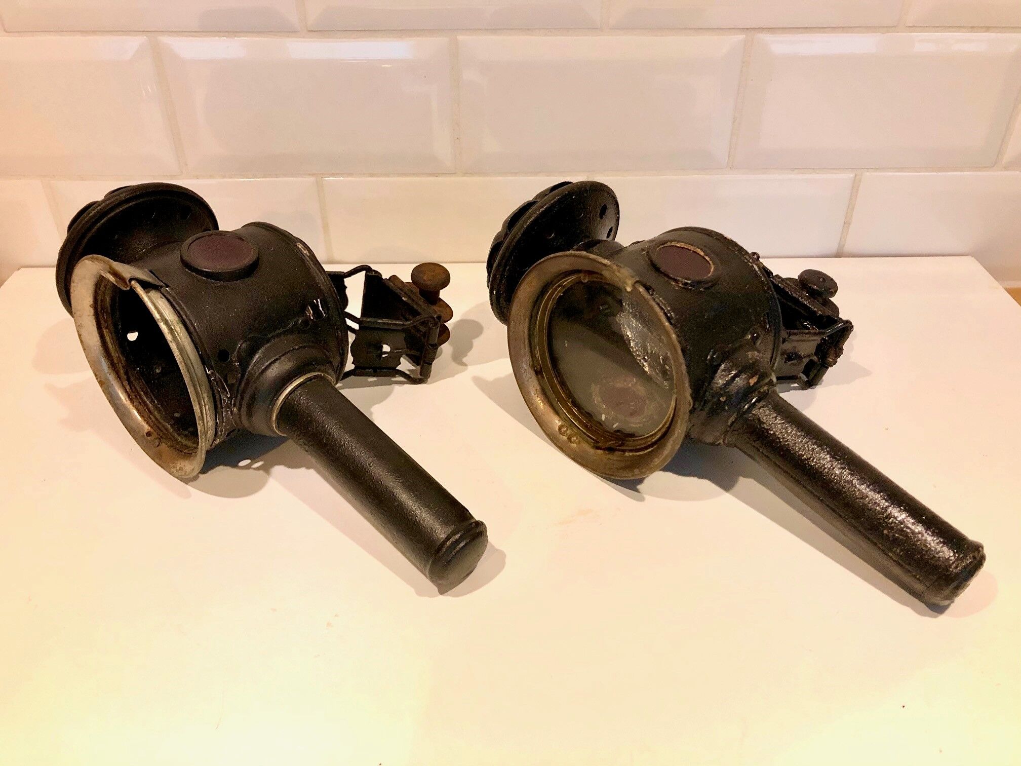 Pair of 19th century cab lanterns - LUXOR