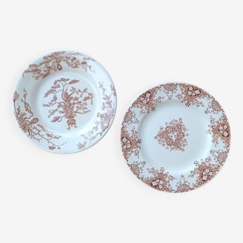 Set of 2 Gien and Lunéville plates