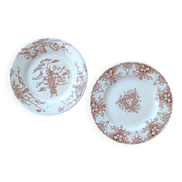 Set of 2 Gien and Lunéville plates