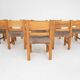 Set of 10 pinewood dining chair in the style of Ate van Apeldoorn, The Netherlands 1970's