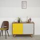 Yellow and grey U-452 sideboard by Jiri Jiroutek for Interier Praha 1960