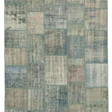 Handmade turkish overdyed 175 cm x 242 cm