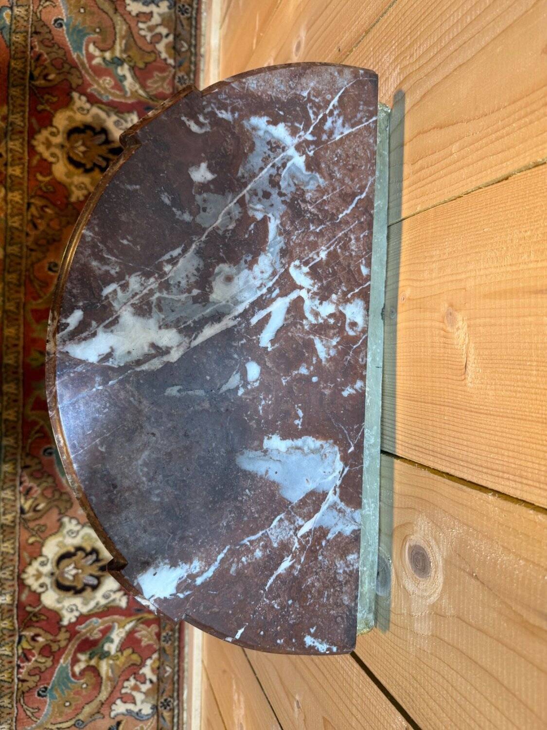 Louis XVI style console in gilded and carved wood