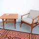 Vintage Thonet teak armchair, retro 1960s–70s style.