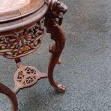 Old side table harness marble top