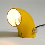 Very rare original Space Age 60s yellow table lamp made of iron by Temde