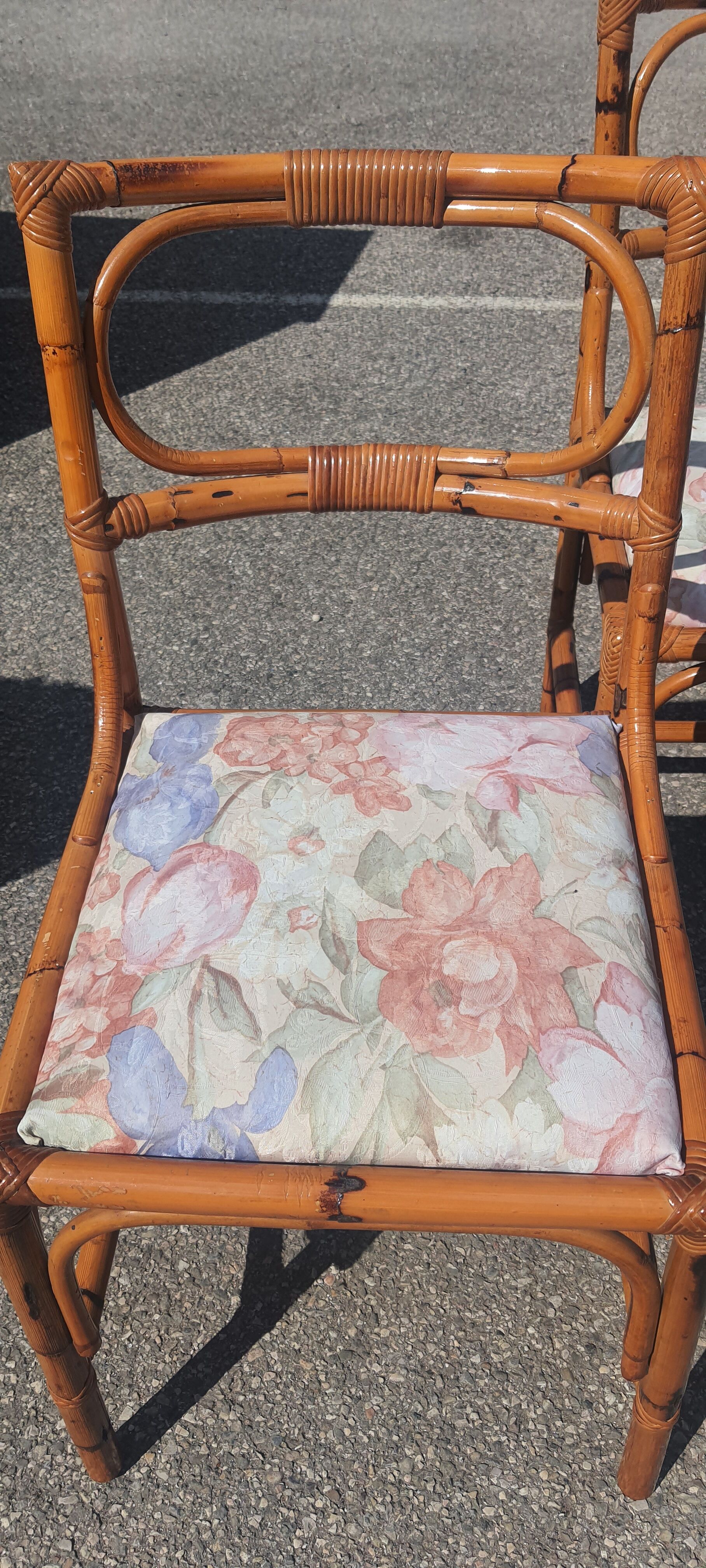 Two rattan chairs