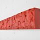 Long vintage red wall light