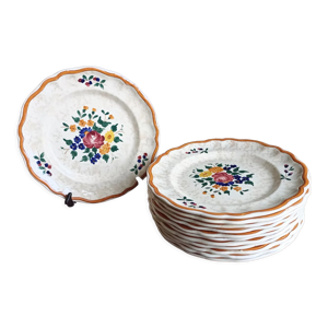 12 assiettes plates en