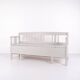 Antique storage bench – grey painted – pine wood – 1860s