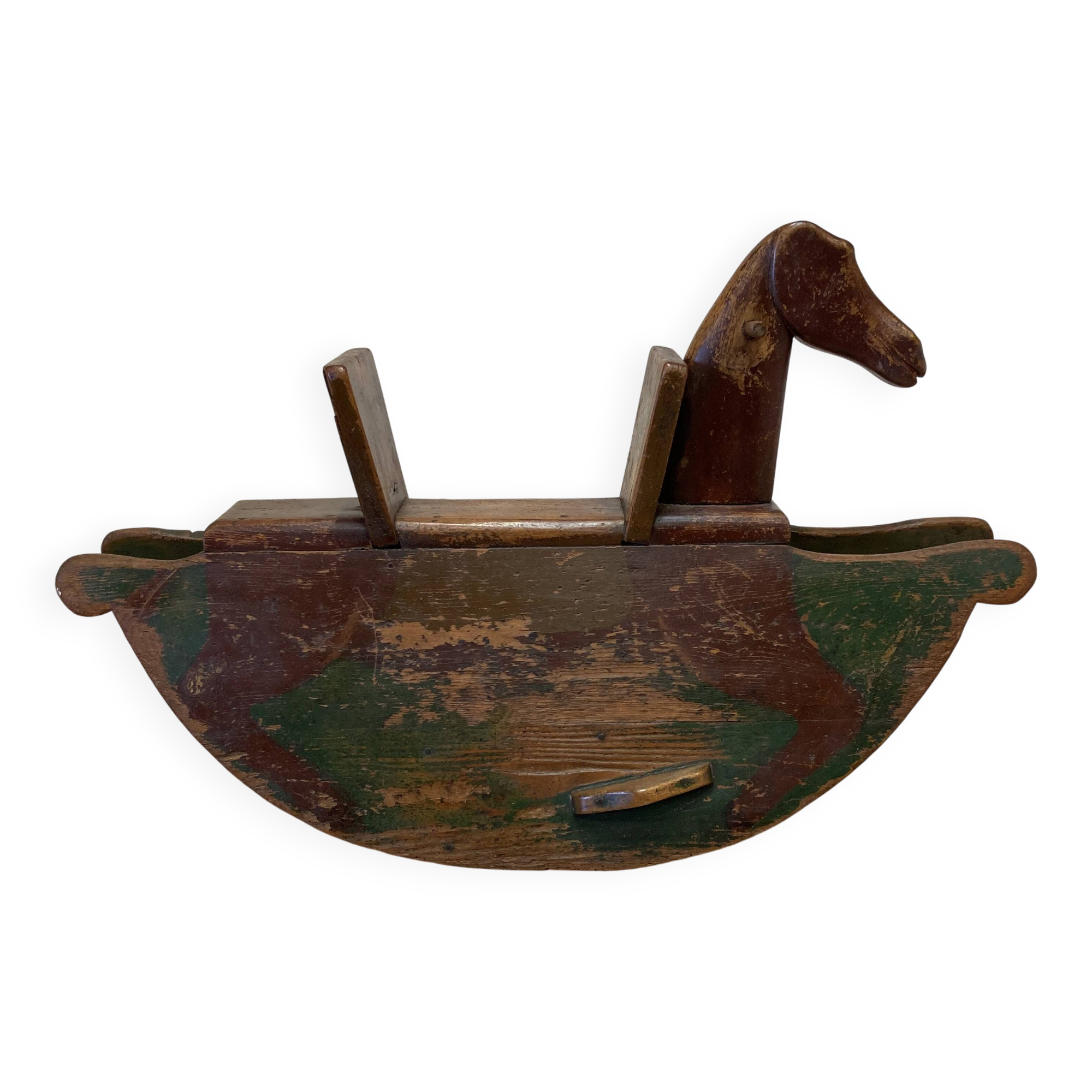 Cheval à bascule en bois 1950.