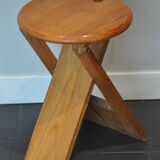 Folding pine stool in 70s