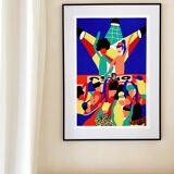 Art poster, signed and numbered by the artist, Couleurs et Fête