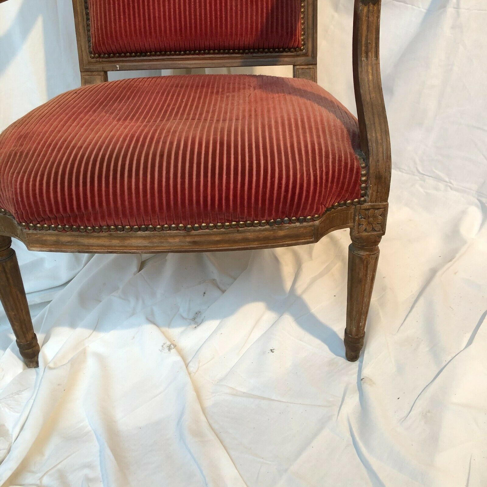 Louis XVI period flat chair