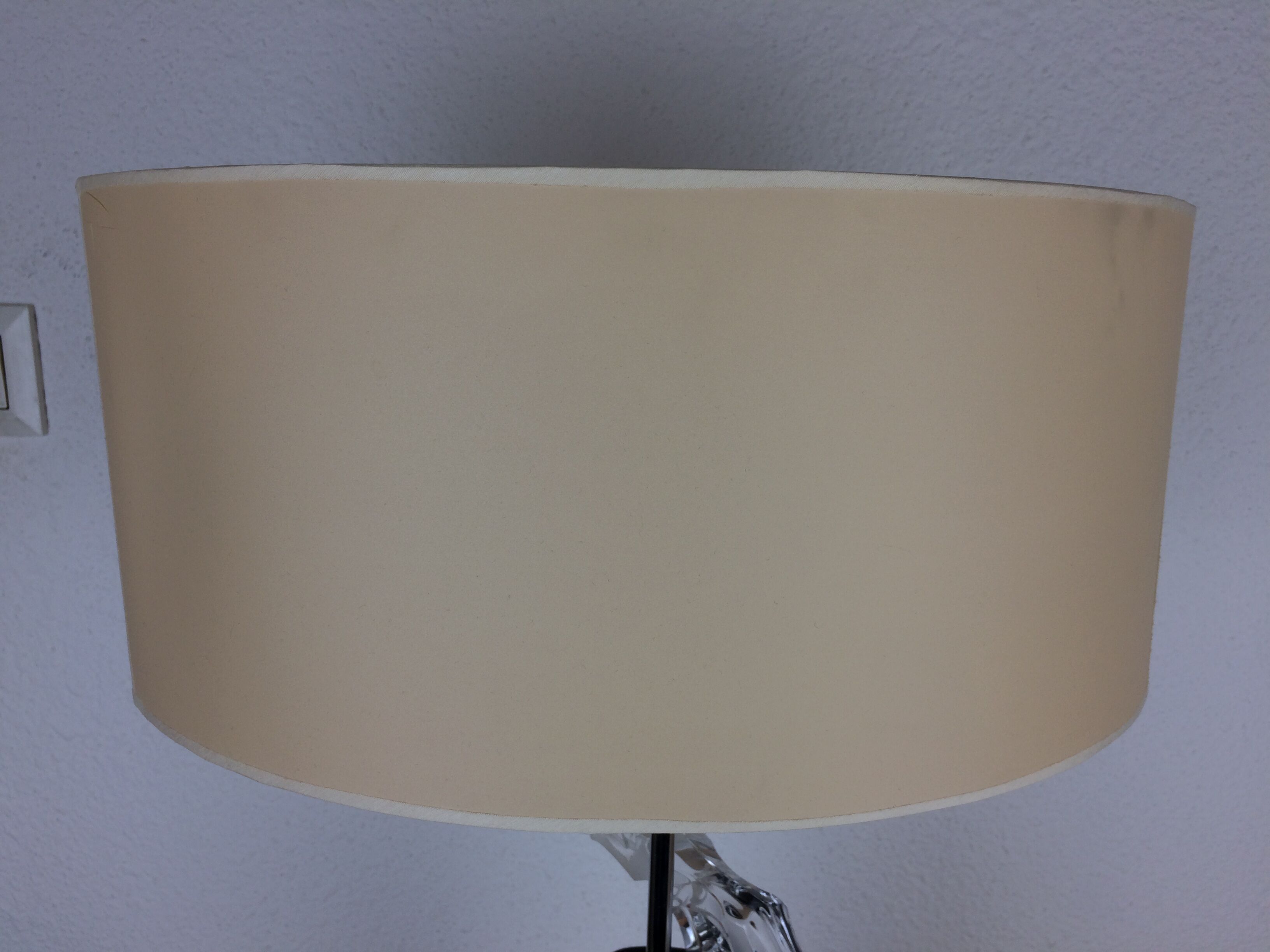 Lampe au lévrier, maison Le Dauphin, verre et céramique