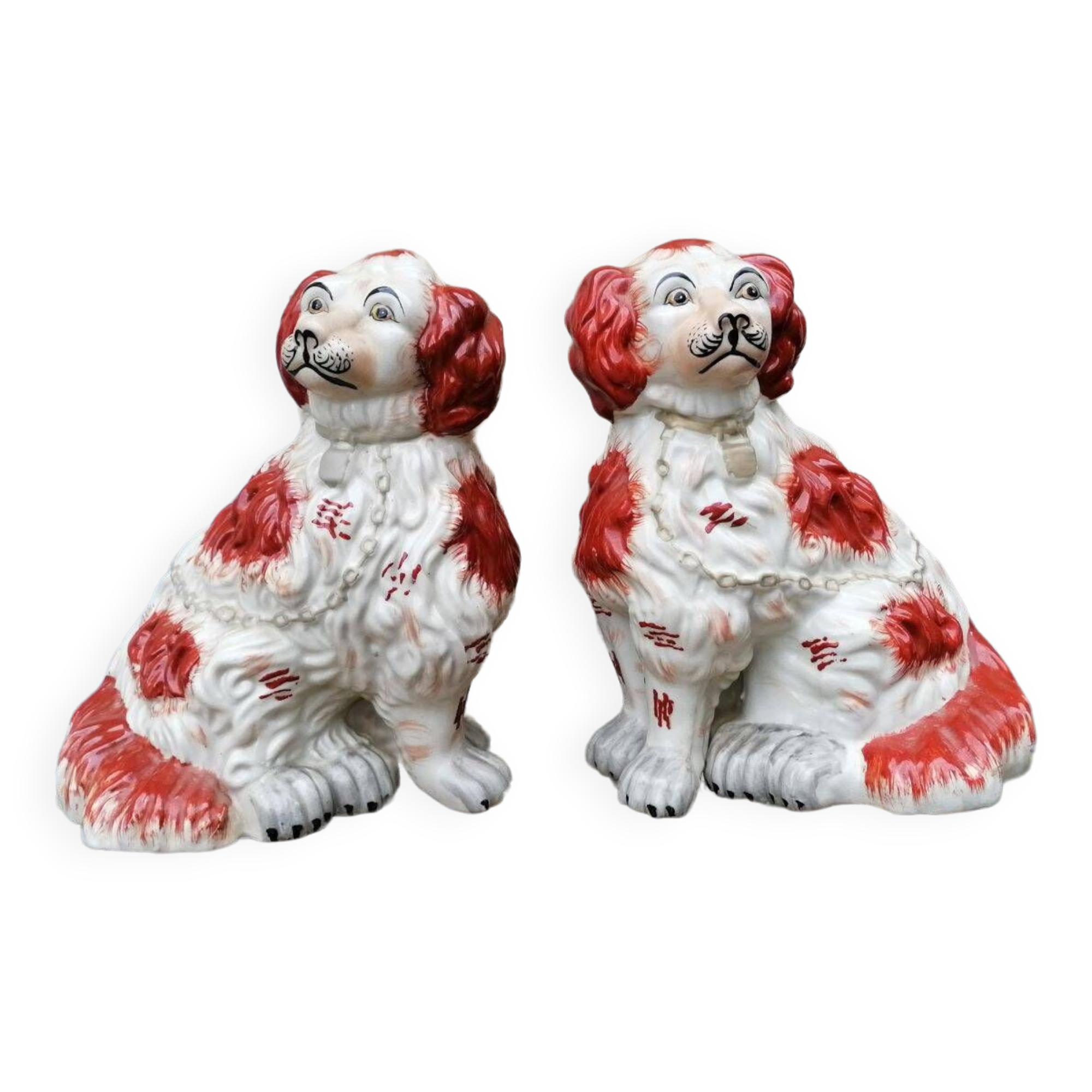 Pair of ceramic dogs from staffordshire united kingdom