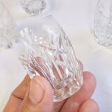 Bohemian crystal liqueur service Baccarat st Louis carafe carafon glass decanter