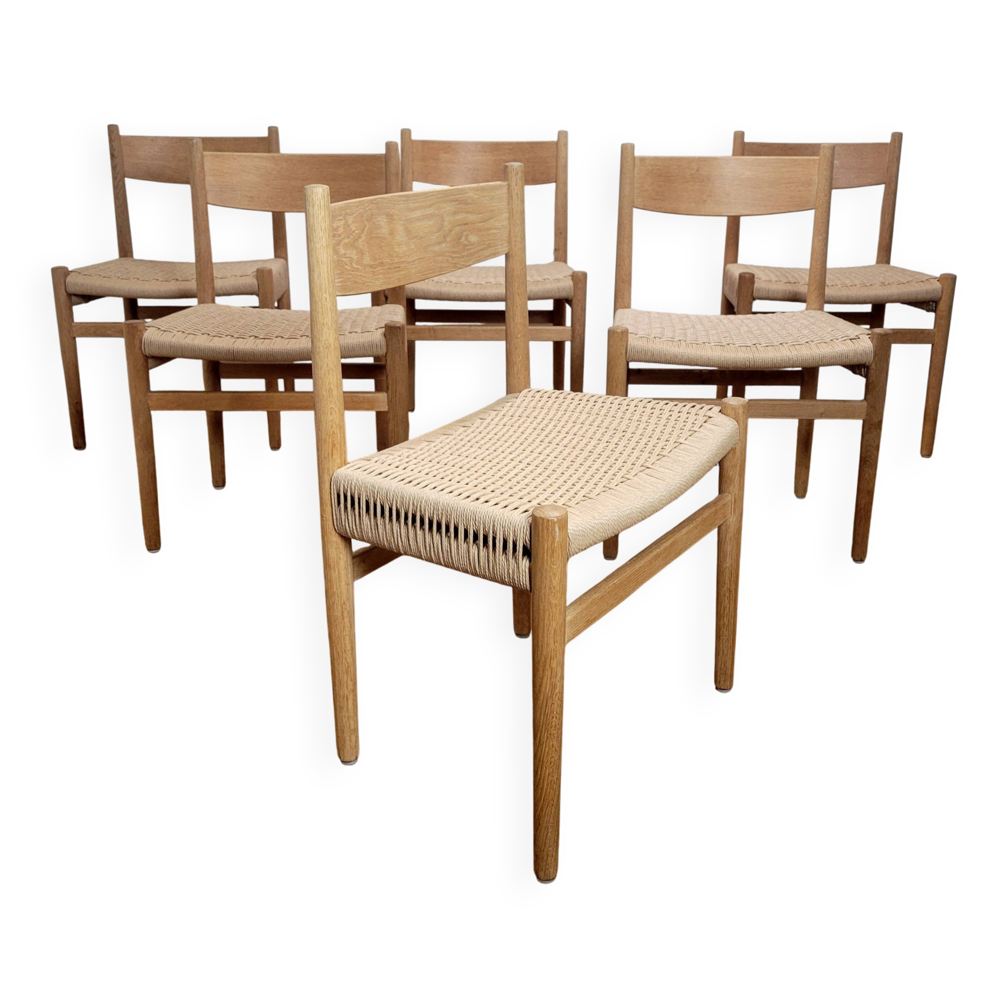 Set of 6 chairs by Hans J. Wegner for Carl Hansen & Søn, 1960