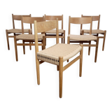 Set of 6 chairs by Hans J. Wegner for Carl Hansen & Søn, 1960