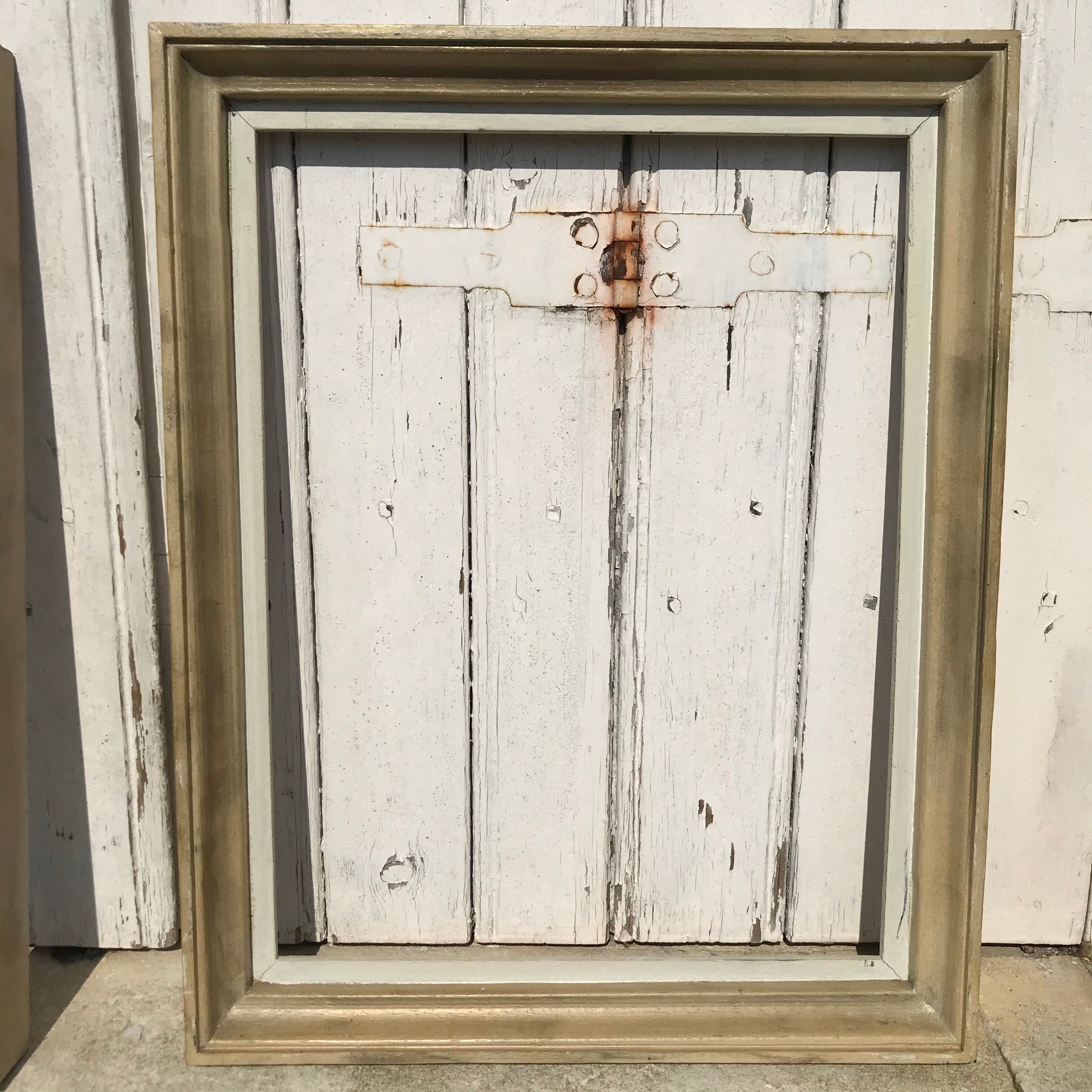 Massive wooden gilded frame