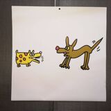 Illustration by Keith Haring - 'Animals' series - 6/12