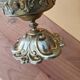 Gold metal ceiling light - Cut and satin glass globe - Louis XV style